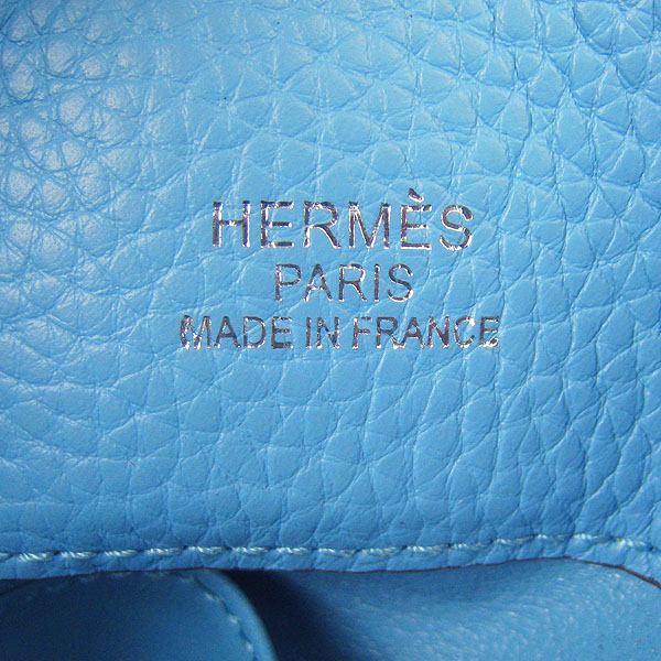 Replica Hermes Jypsiere 34 Togo Leather Messenger Bag Light Blue H2804 - 1:1 Copy